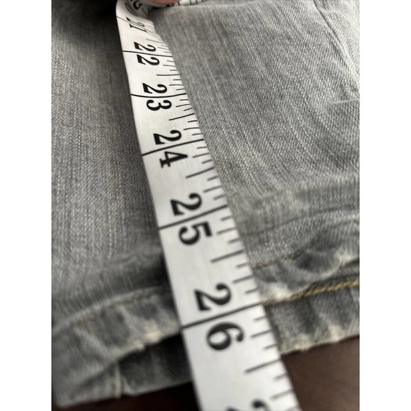 AGOLDE Crop Distressed Gray Wash Denim Jeans Size‎ 28 Stretch 28x26 Mid Rise - Picture 8 of 8